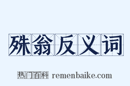 殊翁反义词是什么意思的图片